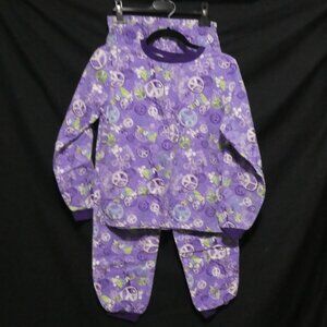 GEORGE | large (14-16) | Flannel Peace and Love Pajama Shirt and Pant Set